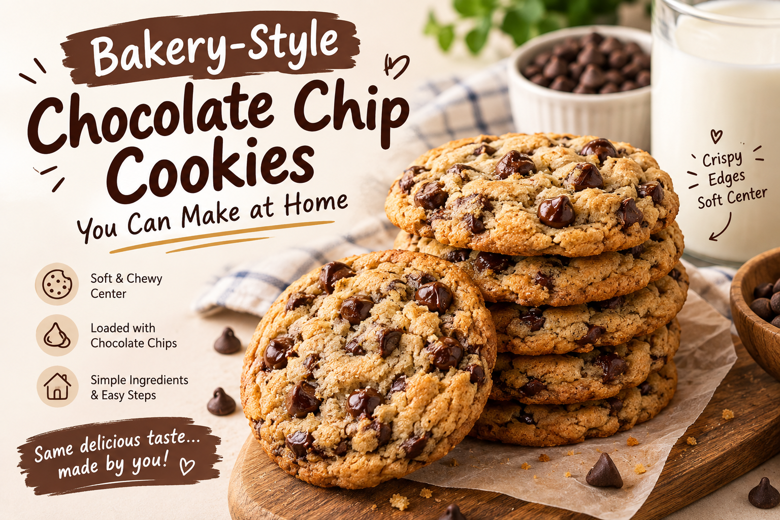Bakery-Style Chocolate Chip Cookies You Can Make at Home