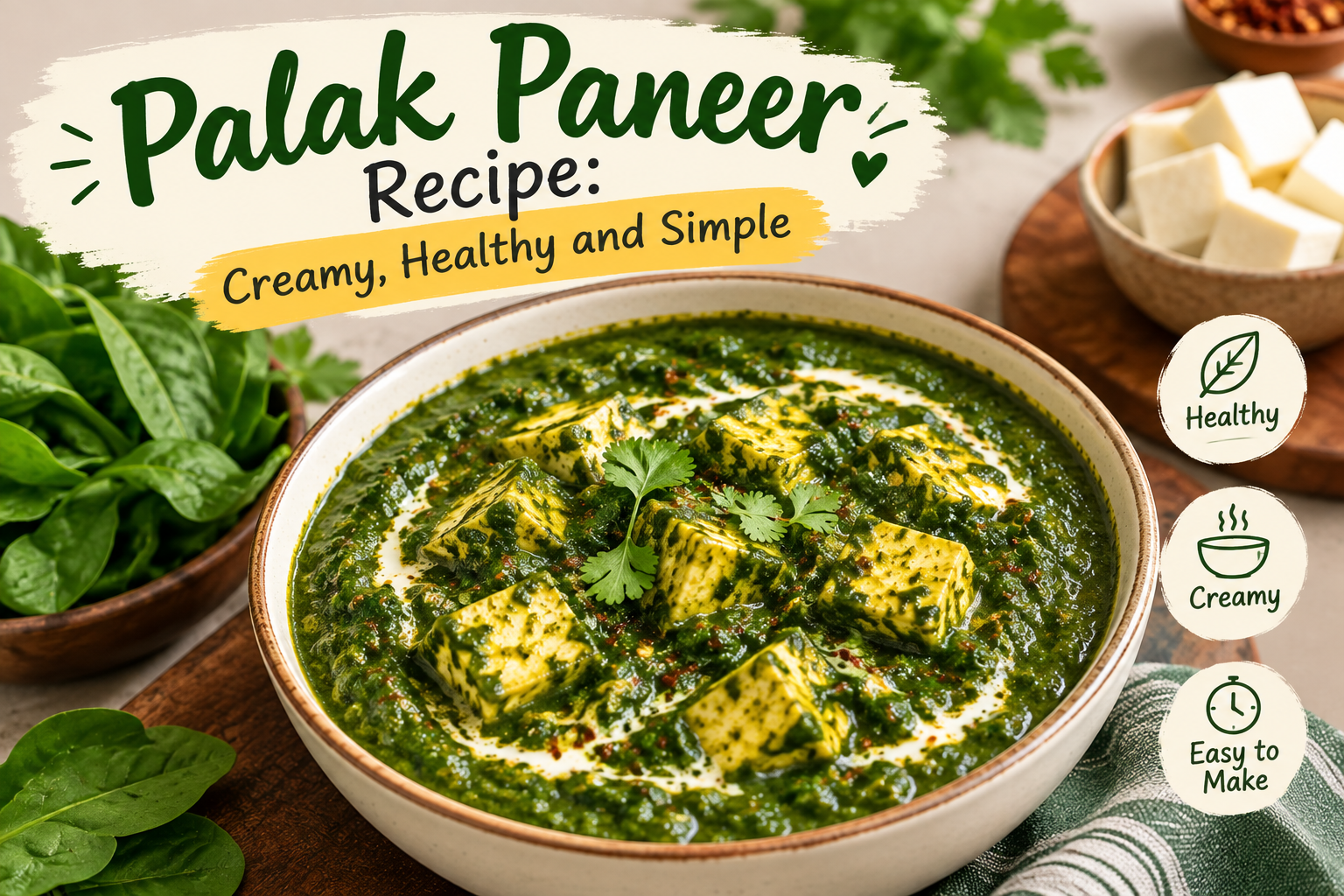 Palak Paneer Recipe: Creamy, Healthy and Simple