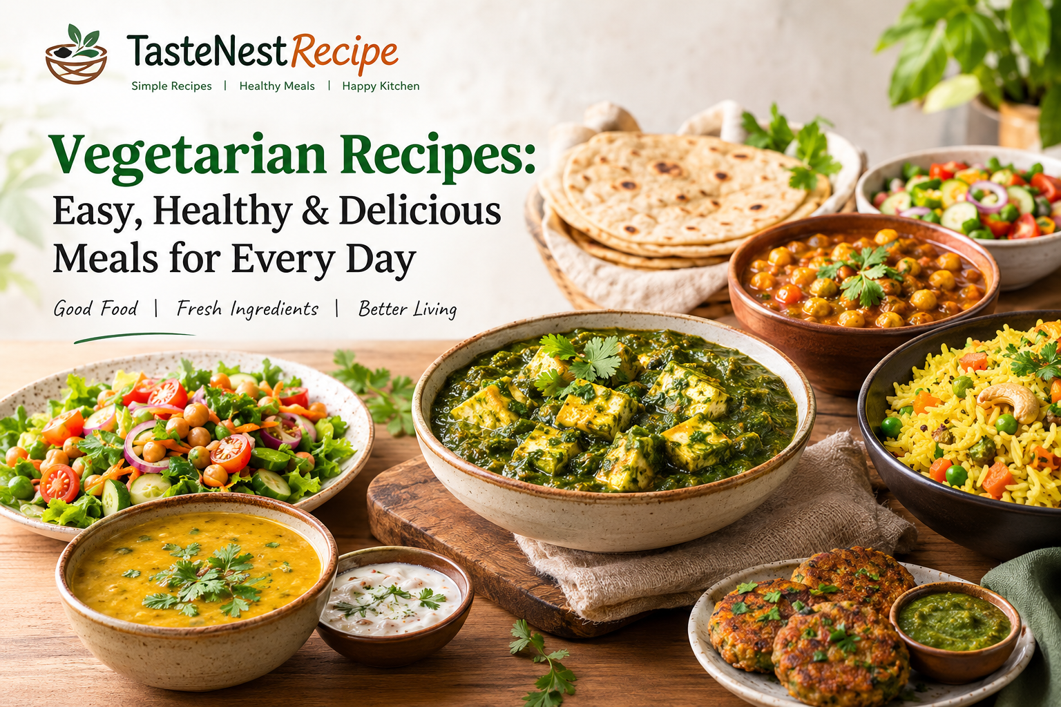 Vegetarian Recipes: Easy, Healthy & Delicious Meals for Every Day